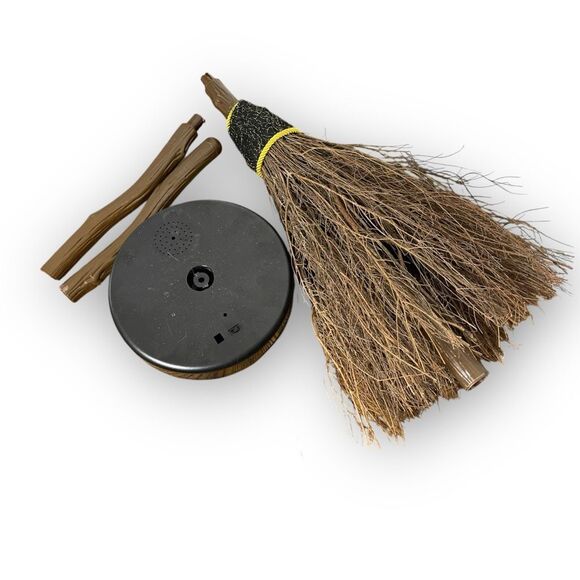Animated Floating Witches Broom Seasonal Visions Int Halloween Decoration - Picture 5 of 6